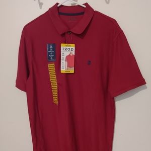 NWT Izod Men's Red Polo Shirt Size Medium